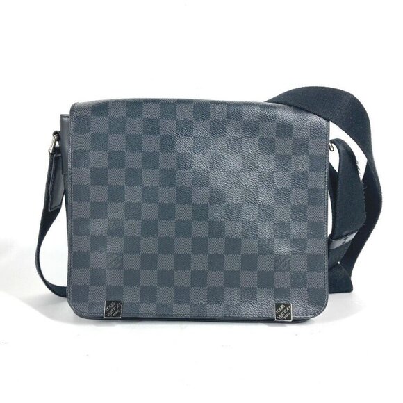 LOUIS VUITTON Damier Graphite District PM NM Crossbody Shoulder Bag - Picture 1 of 13